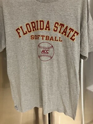 Florida State University  Champion grey gray Softball t shirt men's medium - Image 1 of 2