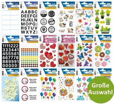 Herma Sticker Aufkleber Etiketten Klebepunkte Zahlen Buchstaben Motive Auswahl