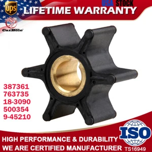 Water Pump Impeller For Johnson Evinrude OMC BRP 2HP 4HP 6HP Outboard 763735 NEW - Picture 1 of 5