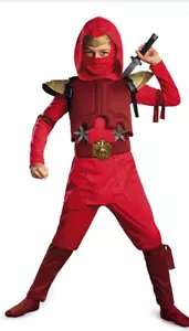 New Red Fire Ninja Child Costume Medium 7-8 yrs - Picture 1 of 1