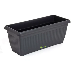 riesiger Blumenkasten Balkonkasten Blumentopf Kunststoff 60x24 cm grau anthrazit - Bild 1 von 7