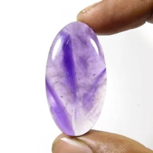 Star Amethyst Gems 38x20mm Natural Purple Cabs 41 Cts Oval Smooth Amethyst AS-04 - Picture 1 of 9