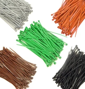 Reißverschluss Kabelbinder 4" 18 Pfund 500 Stck. Nylon Drahtbinder Wraps Tarnmuster Erdton Made in USA - Bild 1 von 7