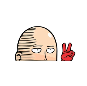 Saitama One Punch Man Anime Decor Manga Peeker Vinyl Decal Sticker 5-6" in - Picture 1 of 6