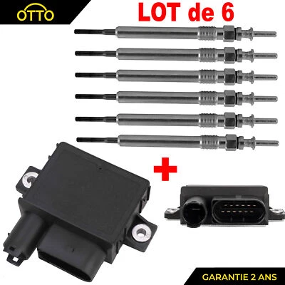 Boitier de Préchauffage + 6 Bougies pour BMW N57D30A 325 330 530 d 132301 - Imagen 1 de 4