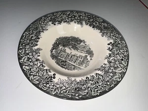 WEDGWOOD Black Soup Bowl Plate 9" Romantic England Queen's Ware - Picture 1 of 3