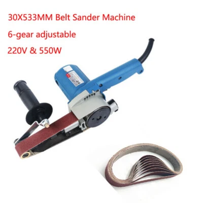 Handheld Electric Belt Sander Mini Sanding Machine Angle Grinder Polisher 30X533 - Image 1 of 4