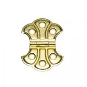 Menge 50 (25 Paar) 1-15/16" x 1-7/16" Messing versilbert dekorative Scharniere - Bild 1 von 1