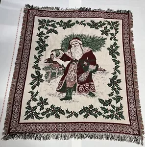 "Manta tapiz vintage de Papá Noel tamaño 40"" x 54""" - Imagen 1 de 9