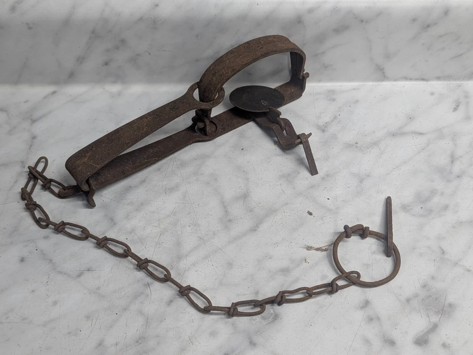 Vintage Champion No. #1 Single Longspring Animal Leg Hold Trap Primitive Decor - Image 1 of 4