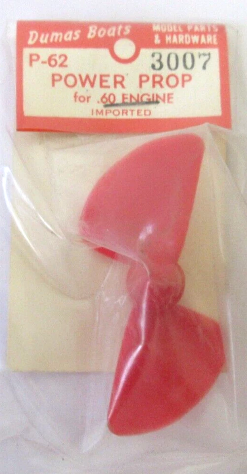 DUMAS BOATS 3007 P- 62 POWER PROP FOR .60 ENGINE Foto 1 de 1