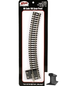 Atlas HO Scale ~ New 2025 ~ Code 100 ~ 18" Radius ~ Curve Terminal Track ~ 845 - Picture 1 of 2