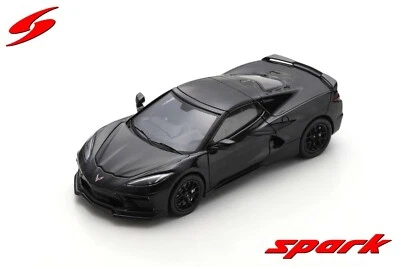 S5061 Spark: 1/43 Chevrolet Corvette C8 2020 Black with Wing and Black Interior - Image 1 of 4