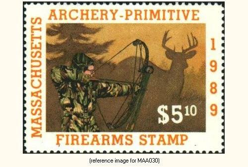 D2K Massachusetts Archery Stamp 1989 $5.10 - Image 1 of 1