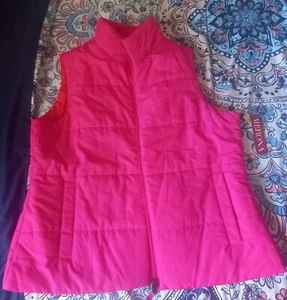 Mädchen |XL| Wende Puffer Weste Mädchen IRed auf der einen Seite und rosa auf der anderen - Bild 1 von 3