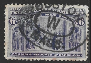 USA, Scott #235, 6c Columbian Exposition, gebraucht - Bild 1 von 1