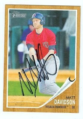 Matt Davidson autographed Baseball Card 2012 Topps Heritage Minors #95 Rookie - Image 1 of 1