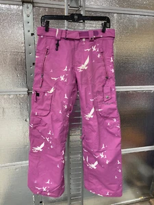 686 x Dakine Snowboardhose - Damen XS - pink mit weißen Vögeln - Ski Winter Schnee - Bild 1 von 15