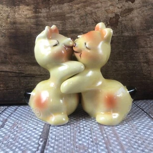 VanTellingen Bunny or Bear Hug Salt and Pepper Shakers Set 1940s - Picture 1 of 6