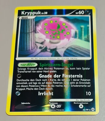 Kryppuk lv.39 # 32/99 Rare Reverse Holo Platin Arceus 2010 Pokemon DE Mint - Bild 1 von 4
