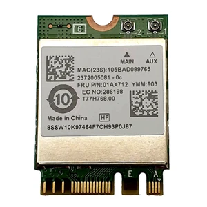 Lenovo ThinkPad A285 Wi-Fi / Bluetooth CARD FRU 01AX712 Grade A - Picture 1 of 2