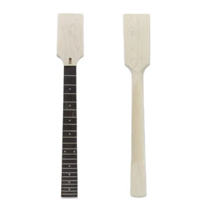 Hágalo usted mismo cabeza de pádel cuello de guitarra de arce 22 trastes 24 pulgadas incrustación de puntos de diapasón de palo de rosa - Imagen 1 de 8