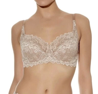 Wacoal Eglantine Bra Beige 40E Underwired Full Cup Fuller Figure Lace BFA962 New - Image 1 of 4