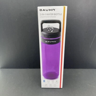 Botella de Agua con Altavoz Bluetooth Puerto de Carga USB Nuevo Sellado Color Púrpura Foto 1 de 4