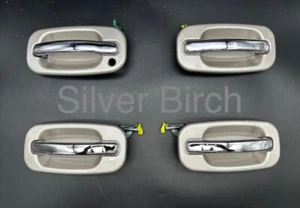 1999-2006 Tahoe Silverado Sierra Suburban Yukon - DOOR HANDLE SET 4 Silver - Foto 1 di 15