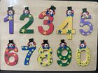 Rare Wooden Toy Children Clown Wood Numbers Puzzle New In Plastic 0-9 Brand New