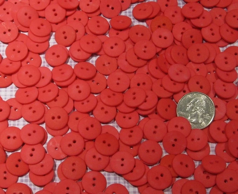 Hand Dyed ½" Round BUTTONS, 2 Holes, Assorted Colors, Lots of 20 or Mixed 40 - Image 1 of 1