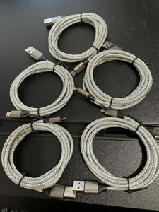 100 Pack MicroUSB Charger Cable (3 foot) Micro USB to USB A Nylon Braided Cord - Picture 1 of 3