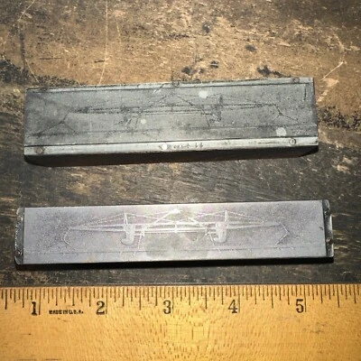 Printing Blocks ( Unknown Image?? ) Industrial Scene? - Image 1 of 4