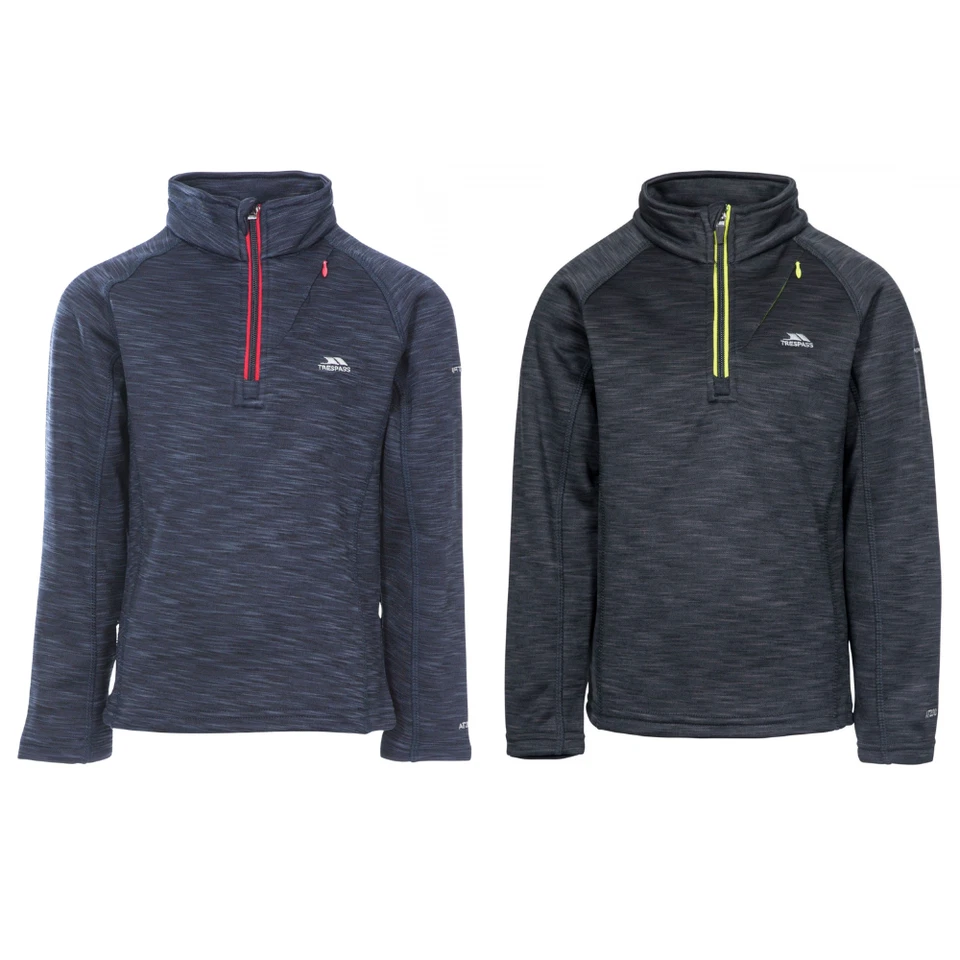 Trespass Edvin Jungen Mikrofleece bei 200 - marineblau/schwarz marl