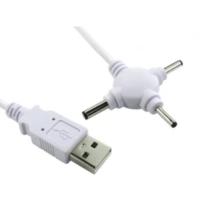 PC LAPTOP USB to 3 WAY DC JACK POWER CABLE CHARGER Mini 2.5mm 3mm 3.5mm ADAPTER - Picture 1 of 1