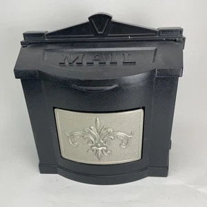 Large Wall Mount Vintage Style Mail Box Black Gaines Mfg 15”L X 15”x 7”Deep - Picture 1 of 6