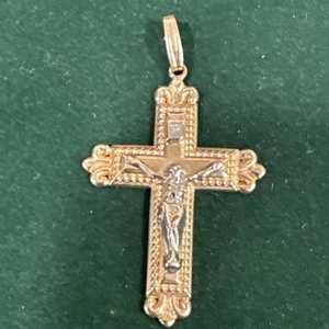Zwei Tonnen GOLD 14 K (585) KREUZ 45mm x 32mm; 2,9 Gramm (nagelneu) - Bild 1 von 15