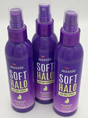 Aussie Soft Halo Air Dry Spray Australian Kakadu Ciruela 5.7 OZ Lote de 3 Foto 1 de 3