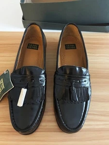 Herren Nunn Bush Kent Handgenäht Schwarz Leder Quaste Halbschuhe Größe 11M - Bild 1 von 15