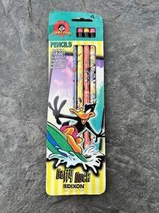 Lotto di 4 matite Daffy Duck Dixon vintage 1998 made in USA Looney Tunes - Foto 1 di 10