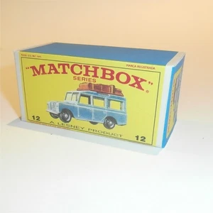 Matchbox Lesney 12 c3 Land Rover Safari Blue E Style Repro Box - Picture 1 of 4