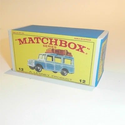 Matchbox Lesney 12 c3 Land Rover Safari Blue E Style Repro Box - Image 1 of 4