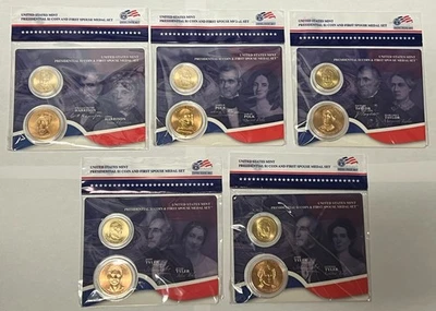 2009 United States Mint Presidential $1 Coin & First Spouse Medal Set Complete - Image 1 of 2