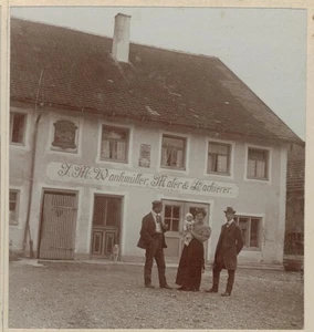 AK Foto - Stereofoto Raumbildkarte - Wankmüller Maler Lackierer - Buchloe - 1920 - Bild 1 von 5