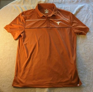Texas Longhorns Golf Polo Shirt FANATICS Burnt Orange Short Sleeve UT Sz Mens XL - Picture 1 of 10
