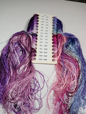 DMC Equivalent Polyester Embroidery Floss on Pad 30 Colors Each 8.75 Yards - Image 1 of 2