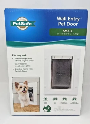 NEW PetSafe Wall Entry Aluminum Pet Door Small Dog 1lb - 15lb  PPA00-16942 - Image 1 of 3
