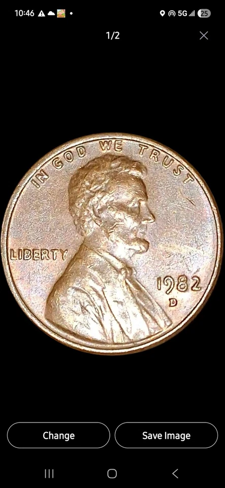 1982 D Lincoln Memorial Cent Penny 3.1g Copper Coin - Image 1 of 3