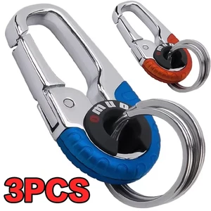 1-3 Pcs Carabiner Keychain Buckle Clip Stainless Steel Small Key Ring Chain Hook - Picture 1 of 18