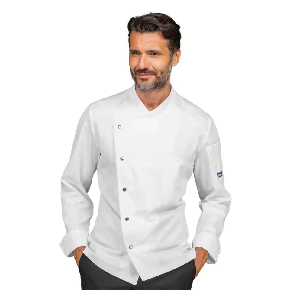 Giacca Cuoco Unisex Erikson Bianca a Manica Lunga - ISACCO - Pizzaiolo - Immagine 1 di 1